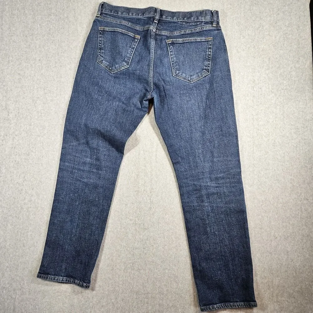 Banana Republic Men’s Straight Fit Denim Jeans Blue Dark Wash 36x32
